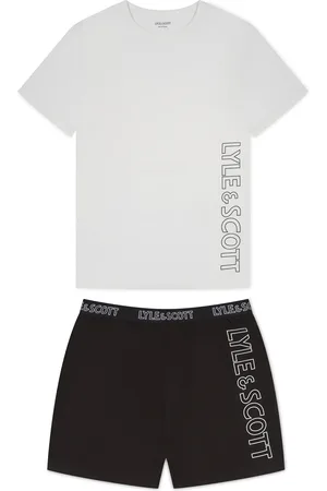 Lyle & Scott Branded Boys Abel Sleepwear Shorts Set10 - 12 år (140 - 152cm)