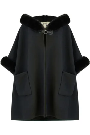 Yumi Cape med Luxe imiteret pels og foring PonchoS-M