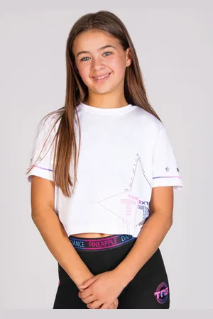 Pineapple X The Next Step Crop Hvid T-shirt5 - 6 år (110 - 116cm)