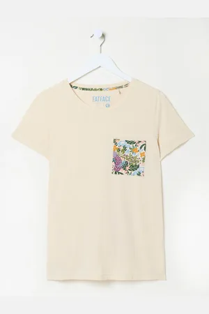 Fat Face FatFace Peacock Linen Blend T-Shirt42