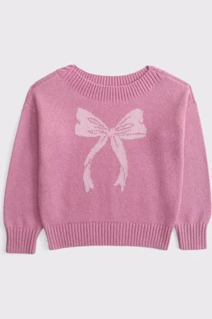 Abercrombie & Fitch Bows Intarsia Knitted Jumper With Slash Neck17år