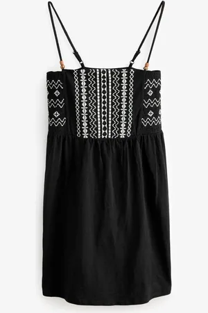 Next Broderet Strappy 100% Bomuld Mini Kjole38