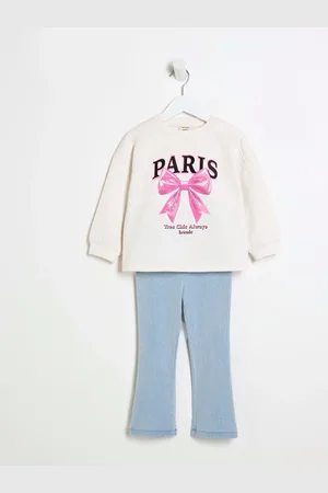 River Island Girls 100% Cotton Bow Sweater Set8086cm
