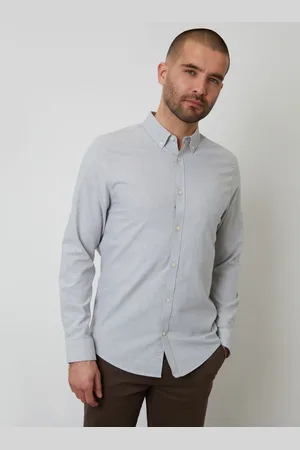Threadbare Oxford Langærmet skjortemedium