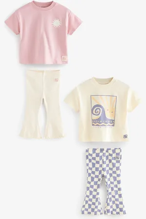 Next T-Shirt & Flare Set 4 Pack (3mths-7yrs)12 - 18 måneder (80 - 86cm)
