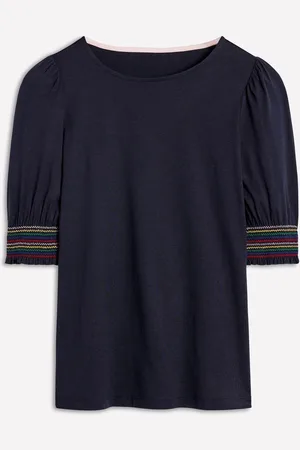 Boden Short Sleeve Smocked Cuff Top44
