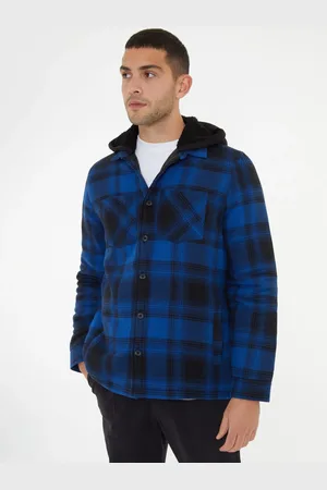 Threadbare Check Shacket with Borg Lined Hoodiesmall