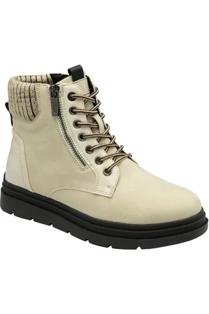 Lotus Zip Up Flat Ankle Boots