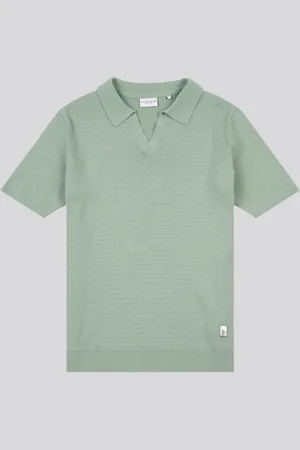 U.S. Polo Assn. U. S. Polo Assn. Mens Texture Open Collar Knit 100% Cotton Polo Shirt2X-Large
