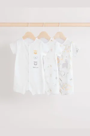 Next Baby 100% Bomuldsbukser 3 Pakke (0mdr.-2år)Up to 1 Month (56cm)