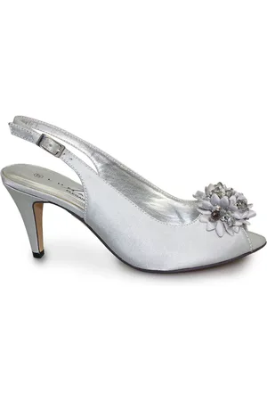 Lunar Sabrina Satin Slingback Court Shoes