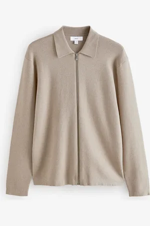 Next Regular Fit Cotton Rich Knit Zip-Through ShacketXXL