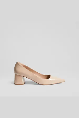 LK Bennett Sloane Patent Leather Block Heel Courts