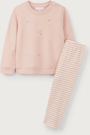 The White Company Pink 100% Cotton Strawberry & Cherries Embroidered Sweatshirt & Legging Set9 - 12 måneder (74 - 80cm)