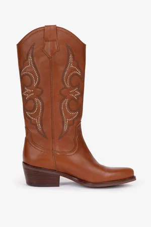 PENELOPE CHILVERS Silvestre Stud Cowboy Brown Boots