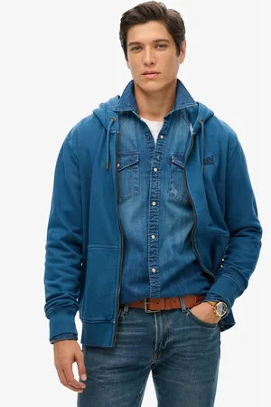 Superdry Essential Logo Washed Zip 100% Cotton HoodieL