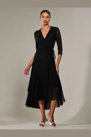 Jolie Moi Mesh Wrap Midaxi Dress44