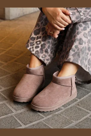 Linzi Mini Addy Kunstigt ruskind Faux Fur Lined Ankelstøvler