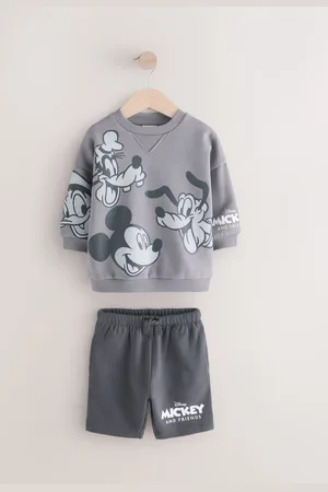 Next Mickey & Friends Crew Sweatshirt and Shorts Set (3mths-8yrs)3 - 4 år (98 - 104cm)