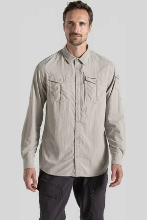 Craghoppers Grey Nosilife Adventure Long Sleeve ShirtL
