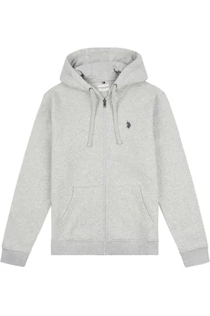 U.S. Polo Assn. U. S. Polo Assn. Mens Classic Fit 100% Cotton Double Horsemen Zip Up HoodieXXL