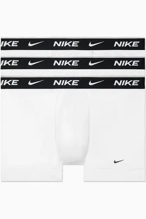 Nike White Everyday Cotton Stretch Trunks 3 PackS