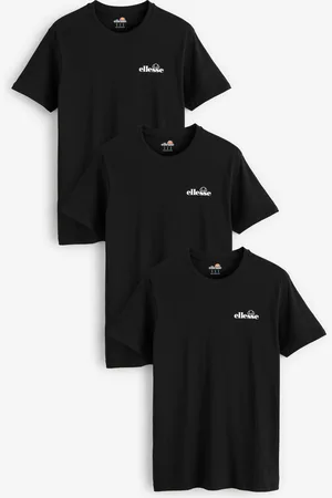 Ellesse Azzini 100% Cotton Black T-Shirts 3 PackL