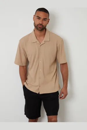Threadbare Relaxed Fit Textured Mix Short Sleeve Shirtxlarge