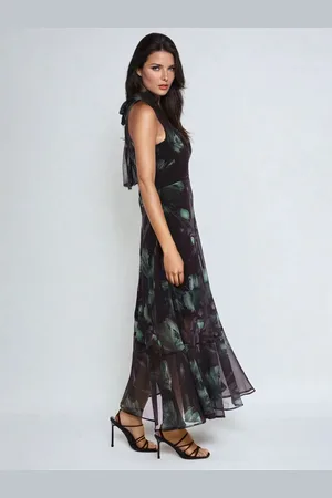 Religion Time Maxi Halterneck Dress With Tie Sash42