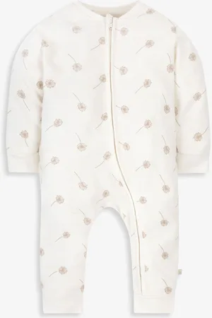 The Little Tailor Baby Cream Front Lynlås Blød 100% Bomuld Sparkedragt6 - 9 måneder (68 - 74cm)