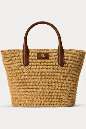 Ralph Lauren Natural Brie Straw Raffia Tote BagEn