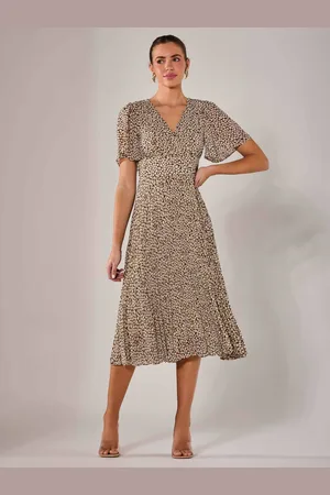Jolie Moi Chiffon Pleated Wrap Midaxi Dress42