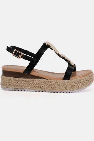 Novo SASKIA Hardware Detail Espadrille Flatform Sandalseu37