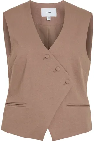 VILA Asymmetric Wrap-Over Button Detail Waistcoat40