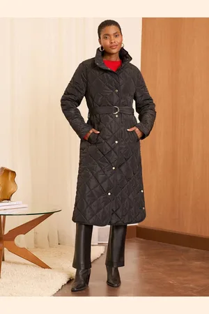 Love & Roses Shower Resistant Quilted Funnel Neck Coat38