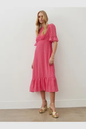 Finery London Jennifer Chiffon Midi Tea Dress46