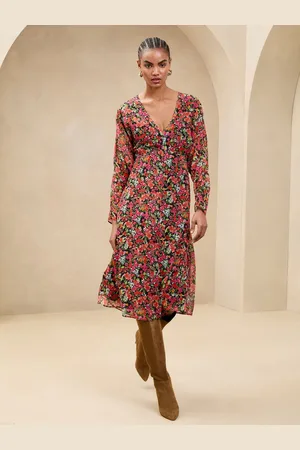 Lipsy London V-Neck Batwing Sleeve Midi Dress44