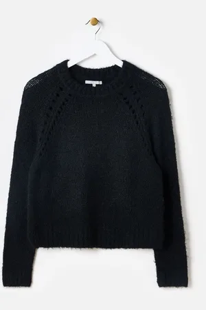 Oliver Bonas Black Pointelle Knitted Jumper42