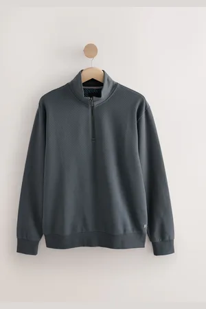 Next Quarter Zip Textured Funnel SweatshirtXXL