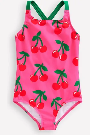 Boden Cherries Cross-Back Printed Swimsuit7 - 8 år (122 - 128cm)