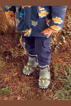 JoJo Maman Bébé Hyggelige forede Dino ankelstøvler