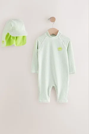 Next Sunsafe Swimsuit and Hat Set (3mths-7yrs)4 - 5 år (104 - 110cm)