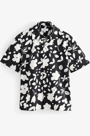 Next Printed Floral Short Sleeve Shirt With Cuban Collar3XL
