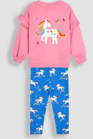 JoJo Maman Bébé Appliqué Frill Sweatshirt & Leggings Set 2 Piece9298cm