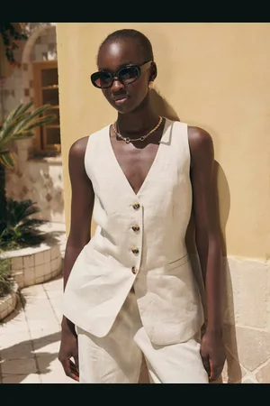 Forever New Pure Linen Alexa Waistcoat