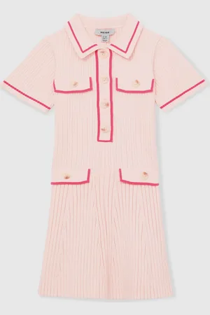 Reiss Sofia Rib-Knit Button-Down Dress12 - 13 år (152 - 158cm)