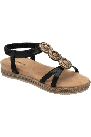Dunlop T-Bar Elasticated Sandalseu355