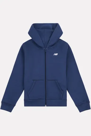 New Balance Drenge Brush Back Small Logo Zip Hættetrøje12 - 13 år (152 - 158cm)
