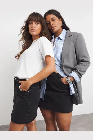 Simply Be 100% Bomuld Denim Mini Nederdele50