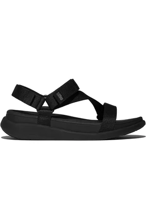 FitFlop Red F-mode Go Adj Webbing Flatform Z-strap Sandalseu355